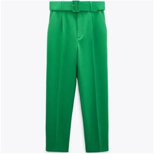 Zara high waisted pants with belt